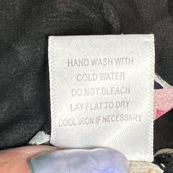 WEST COAST LOVE Floral Chiffon Open Front Kimono S/M - Picture 6 of 6